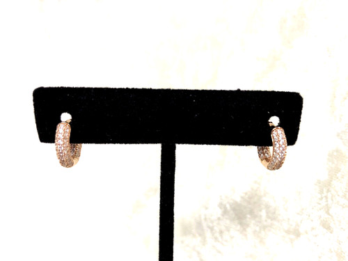 Diamonique inside out hoop - cz,