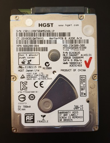 Hard disk hgst hts545050a7e680 - disk,