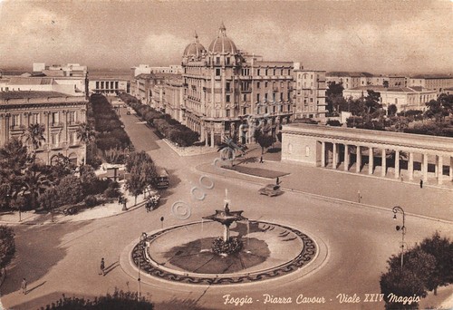 Cartolina foggia piazza cavour - cartolina,