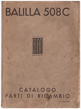 FIAT Balilla 508 C  – CATALOGO PARTI DI RICAMBIO – Spare Parts!