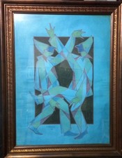 VITTORIO PISCOPO ANTICO QUADRO DIPINTO FUTURISMO NAPOLI