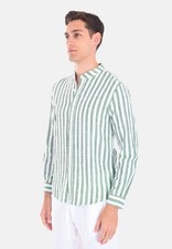 Mens Linen Striped Shirt