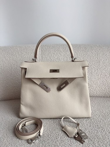 Hermes kelly28 retourne - retourne, craie