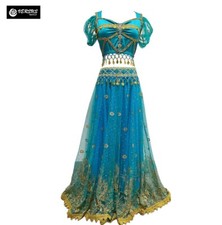 Completo Spettacolo Ballo Danza Ventre Odalisca Donna Set Top Skirt BELLY09