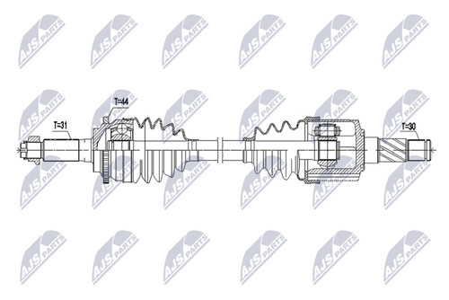 Albero motore nty npw - nty, npw-mz-133