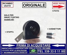 CLACSON FIAMM + STAFFA + CONNETTORI ORIGINALE SMART FORTWO FOR TWO 451