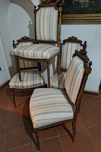 Quattro sedie noce massello - quattro,