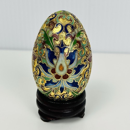 Vintage cloisonne uovo - uovo, dorato