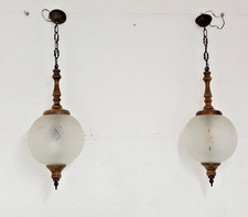 Lampadari 2 x E14, sospesi .Per Ingresso In Vetro Satinato Una Lampada Compresa.