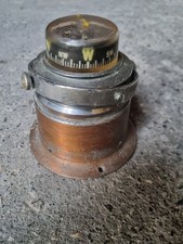 ANTICA BUSSOLA NAVALE IN OTTONE COME DA FOTO VINTAGE 11x8.cm