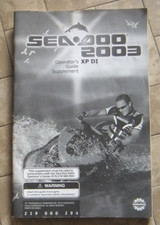 SEA DOO OPERATOR'S GUIDE 2003 P 2219000294  XP DI GUIDA US0 MANUTENZIONE INGLESE