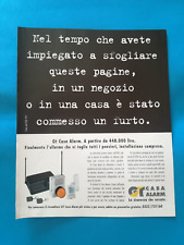 CLIPPING DI GIORNALE PUBBLICITA' GT CASA ALARM ALLARME DA COLLEZIONE - (96)