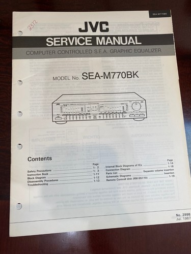 Jvc sea m770bk seam770bk - sea-m770bk, eq