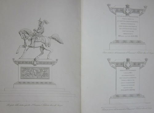 1840ca statua equestre - statua,