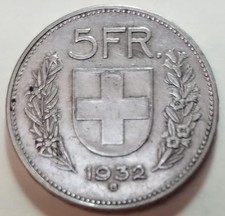 SVIZZERA - Lotto 5 monete da 5