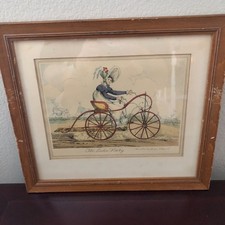 Antico quadro ciclismo signora