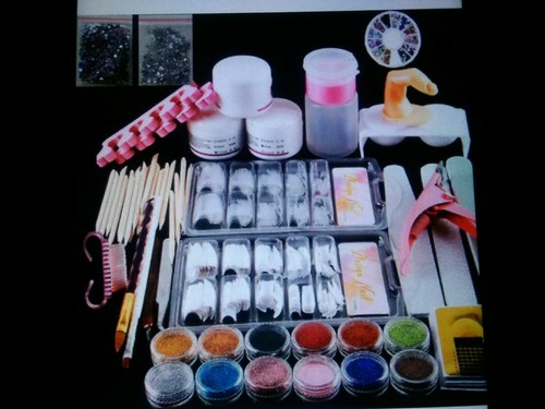 Acrylic nail art set 12pc - art,