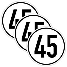 3 adesivi cartello velocità