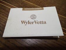 Garanzia Wyler Vetta NOS