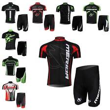 Merida Set Abbigliamento Ciclismo Uomo Manica Corta Maglia Ciclismo Imbottita Kit Pantaloncini
