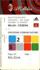 Biglietto Stadio Milan Cesena