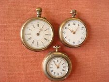 LOTTO DI  3  OROLOGIO DA TASCA PER DONNA IN ARGENTO EPOCA '900 N; 20