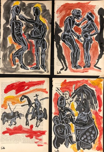 Disegni pastello e china - disegni, a