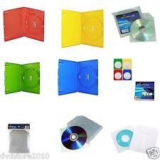Custodia DVD CD Jewel Slim Case Box Bustine PVC Carta Colorate Finestra Custodia
