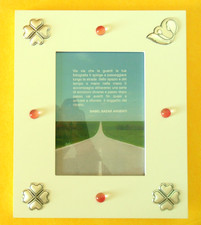 MATERNITà NASCITA NEONATA BIMBA BAMBINA PORTAFOTO ARGENTO LEGNO  cm25x30x2