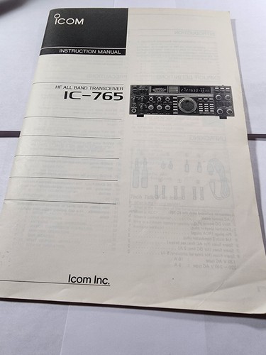Icom 765 manuale - manuale, istruzioni