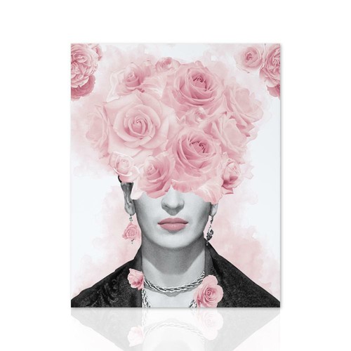 Quadro modella fiori - modella,