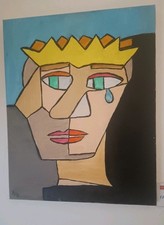 Quadro Stile Cubista Olio Su