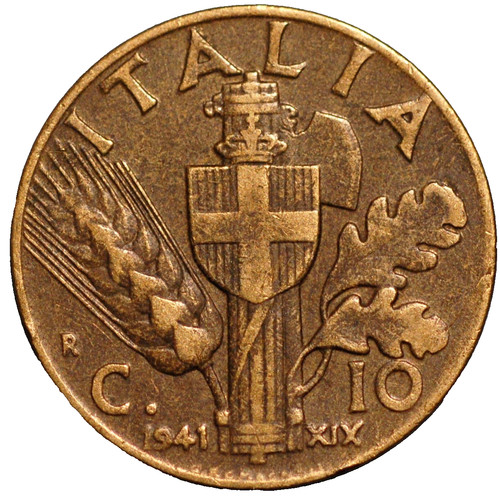Italy centesimi 1941 - italy, 10