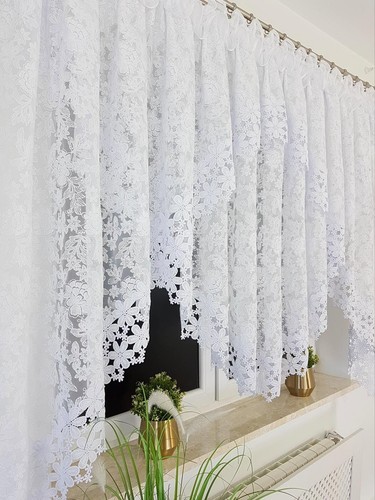 Tenda rete pizzo floreale - rete,