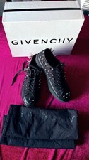 GIVENCHY PARIS MOCASSINO CITY SNEAKER BASSA TG:41 BORCHIATO NERO E ARGENTO NP 895 € LUSSO