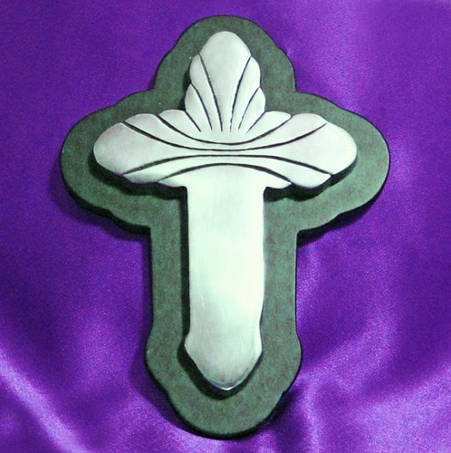 Croce parete nera argento - nera, e