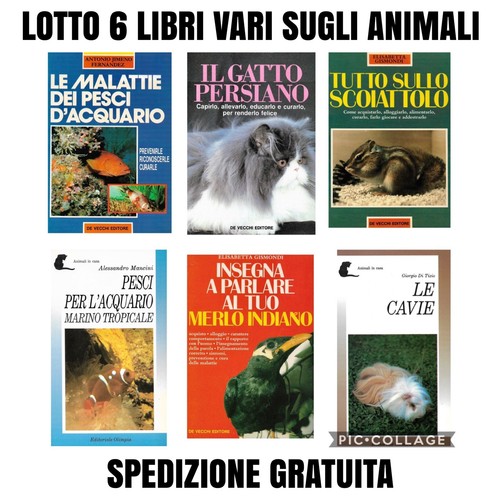Lotto libri vari animali - libri,