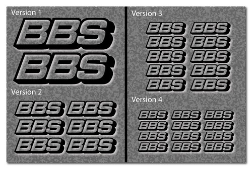 Bbs set adesivi - set,