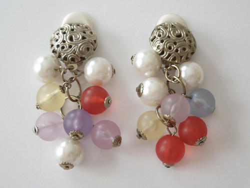 Vintage clip perline - vintage, clip-on