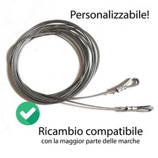 ✅ Kit cavi porta garage - Diametro e lunghezza a scelta - Con asola rinforzata