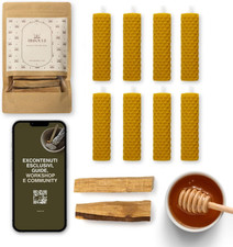 8 Candele Cera D'Api Naturale