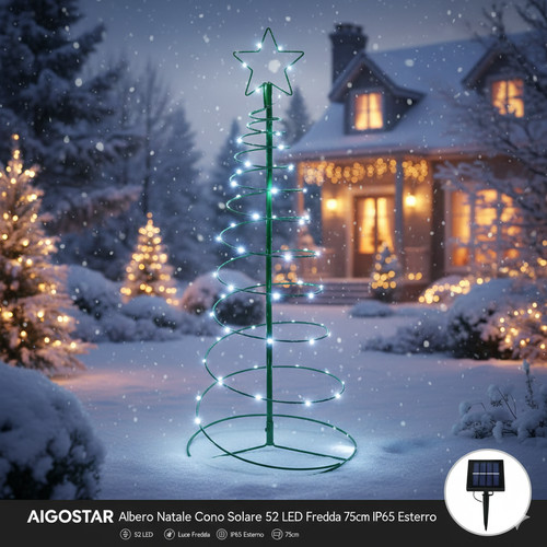 Aigostar albero natale cono - natale,