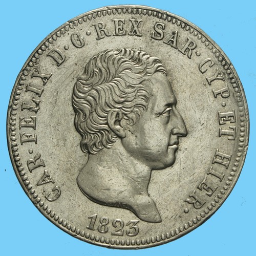 Carlo felice lire 1823 - 5,