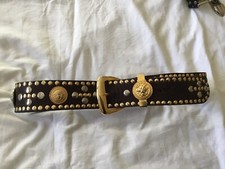 CINTURA ARTIGIANALE IN TEUS MARRONE ARTIGIANALE FATTA A MANO.