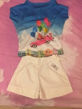Completo Bimba 10 Anni T-shirt Usata Artigli + Shorts Nuovo Con Etichetta