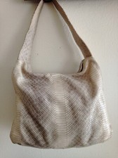 borsa a spalla Furla in pelle effetto pitonato usata, chiusura a cerniera  