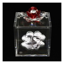 31867-rosso Bomboniere Bomboniere Scatolina Portaconfetti fiore cristallo Laurea