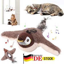 Passero Svolazzante Giocattolo Elettronico Interattivo per Gatti Uccellini Volanti