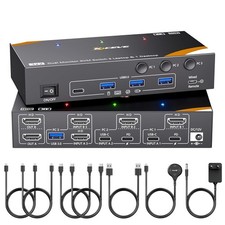 KVM Switch 3 PC 2 monitor