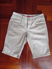 LIU-JO Jeans Pantaloncino da donna Shorts Bermuda Cotone Beige pants Size 14